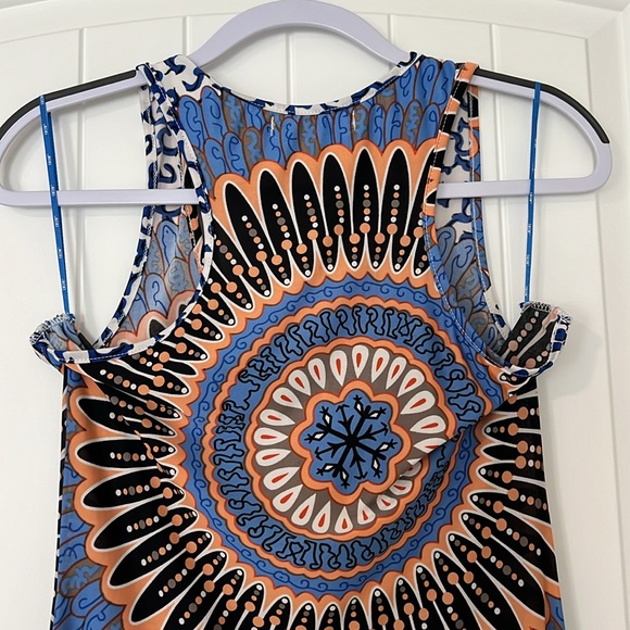 Bohemian, Boho mandala jersey maxi long resort wear sleeveless dress size 6 - Picture 5 of 8